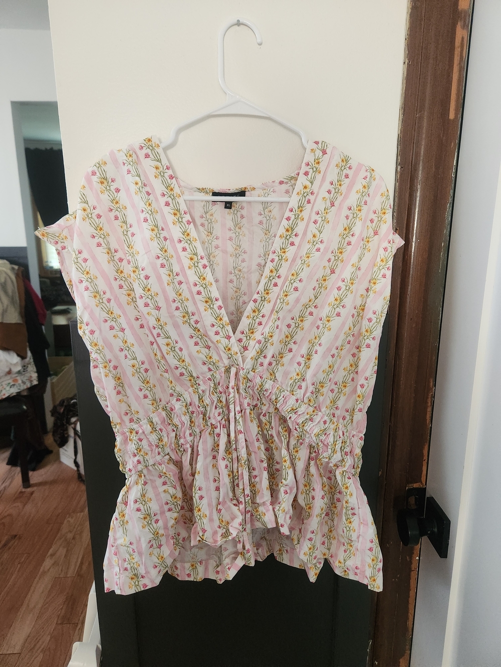 Floral V-Neck Peplum Top
